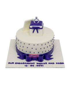 Blue Engagement Cake