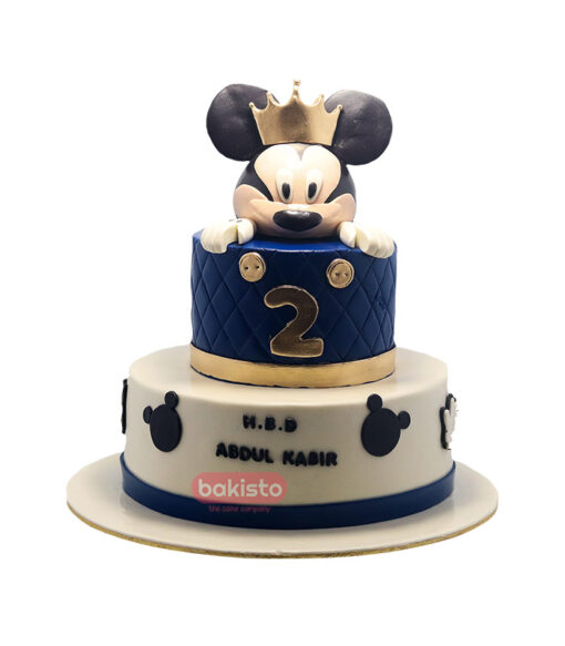 Two Tier Mickey Mouse Cake