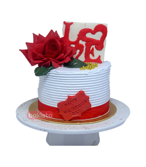 Valentines day Flower Cake