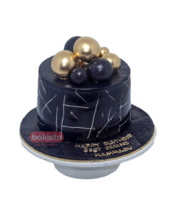 Black And Golden Balls Cake