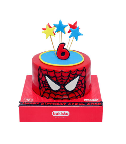 SpiderMan Cake With Stars