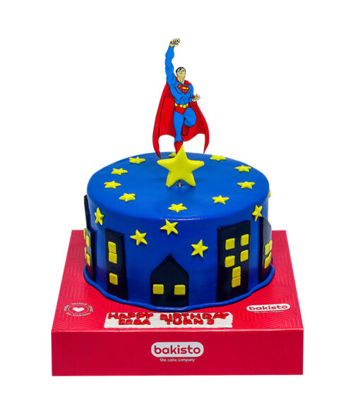 SuperMan Blue Cake