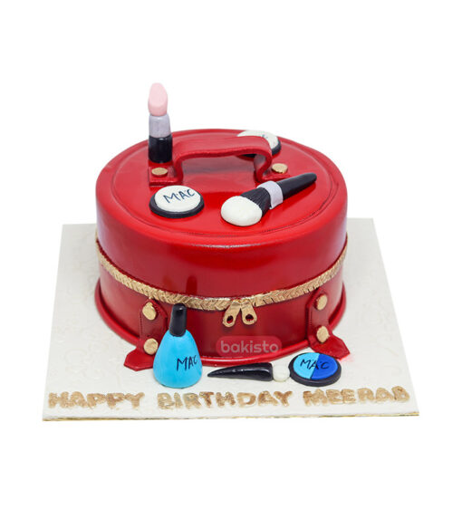 Red Makeup Cake