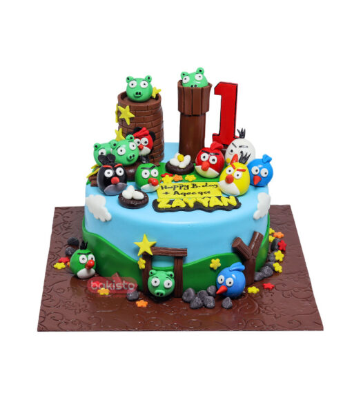 Angry Bird Theme Cake