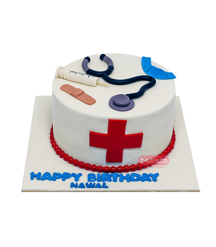 White Doctor Birthday Cake-Now Avaiable in lAHORE ONLINE