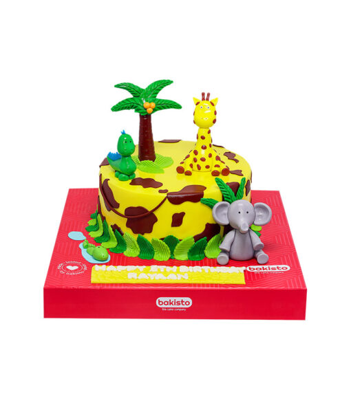 Giraffe Theme Cake By Bakisto