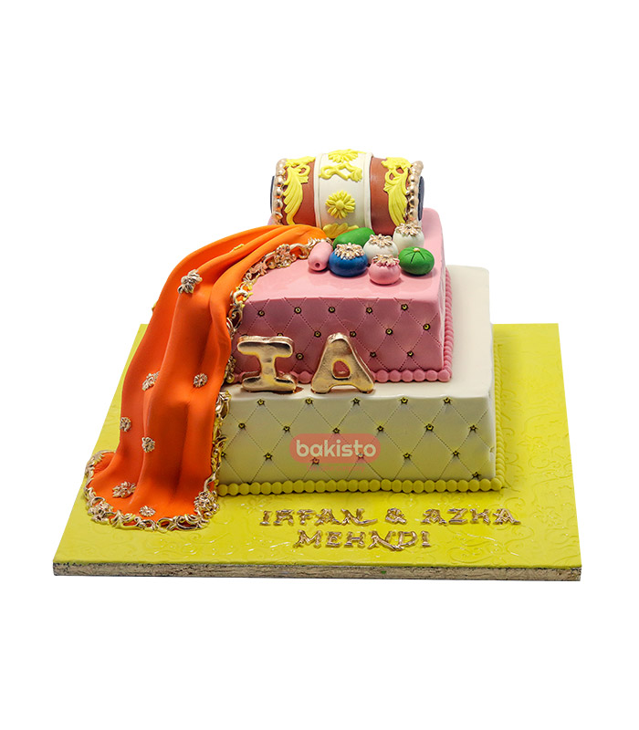 Mehndi Design Cake | Mehndi cake, Paisley cake, Henna cake