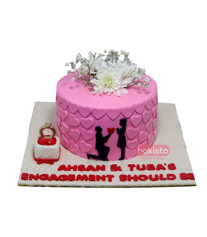 Engagement Theme Couple Cake