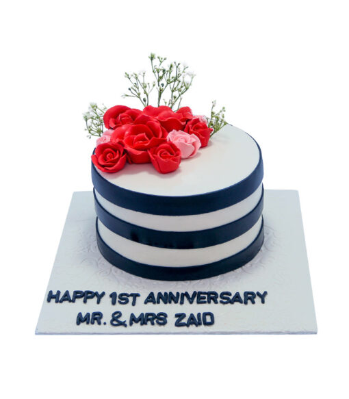 Black & White Anniversary Cake 