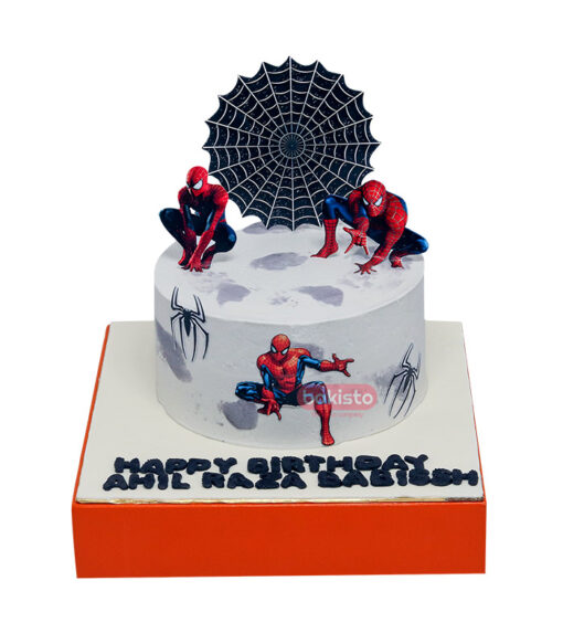 SpiderMan Theme Cake For Kids