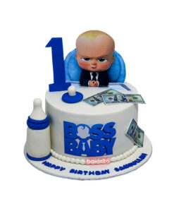 Boss Baby First Birthday 💙 - Decorated Cake by Maaly - CakesDecor