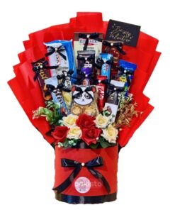 Order a luxury Valentine chocolate bouquet in Lahore with teddy, flowers & premium chocolates. Perfect romantic gift for Valentine's Day and special occasions.
